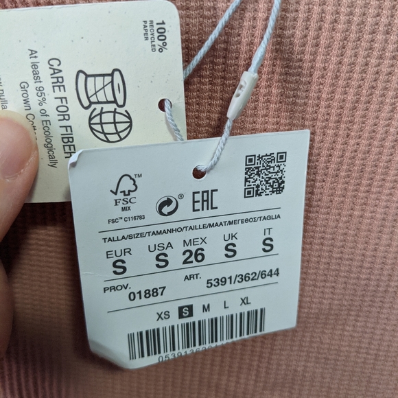 NWT, Pull&Bear, Peach Waffle TShirt Dress, Size S - Picture 3 of 5